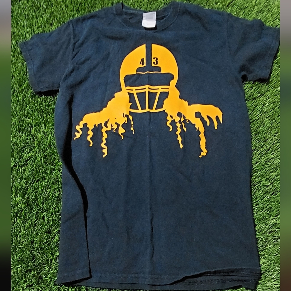 Gildan Pittsburgh Steelers #43 Polamalu T Shirt Size S